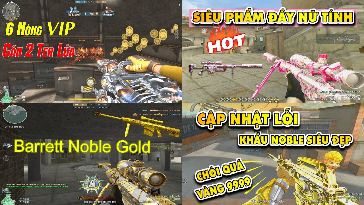 6N VIP - 3Z BB Noble Gold - M200 Sakura - M4A1 Transformer Noble Gold - NV Vô Hạn Đạn Hiện Máu Zombie